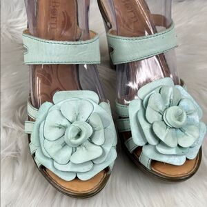 Born Mint Green Floral Heels